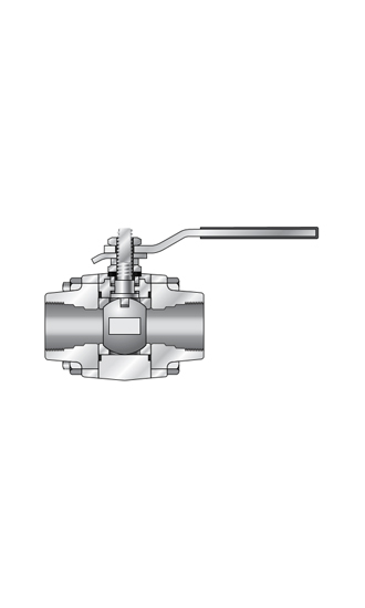 3 Piece Ball Valve _ Forged Steel image